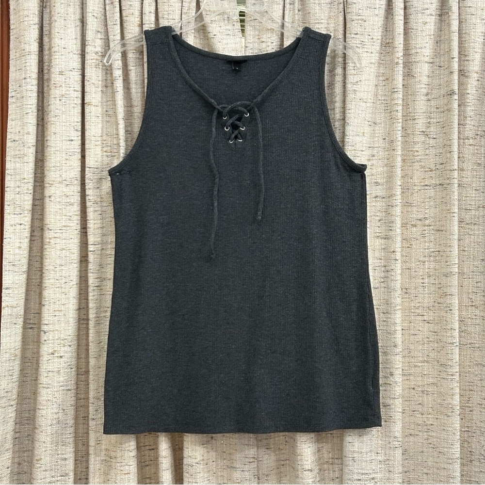 Torrid Ribbed Lace Up Tank - 2X